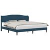 vidaXL Bedframe met hoofdeinde Blauw 200 x 200 cm Fluweel
