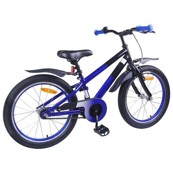 vidaXL Kinderfiets 20 Inch voor 6-11 jaar oud Blauw Zwart
