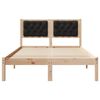 vidaXL Bedframe met hoofdeinde Zwart 120 x 190 cm Massief grenenhout