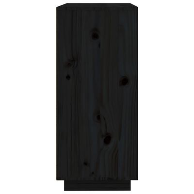 vidaXL Dressoir 60x35x80 cm massief grenenhout zwart