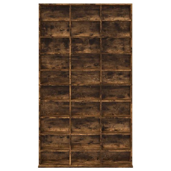 vidaXL Cd-kast 102x23x177,5 cm bewerkt hout gerookt eikenkleurig