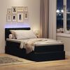 vidaXL Opbergbed met LED met matras met LED Zwart 90 x 190 cm Fluweel