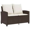 vidaXL 6-delige Loungeset met kussens poly rattan bruin