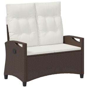vidaXL Tuinbank Bruin en Cr&egrave;me 105 x 60 x 112 cm Staal en Polyester