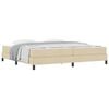 vidaXL Boxspringbed met matras Cr&egrave;me 200 x 200 cm Stof
