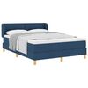 vidaXL Boxspringbed met matras met hoofdeinde Blauw 140 x 200 cm Stof