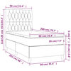 vidaXL Boxspring met matras en LED fluweel donkerblauw 90x200 cm