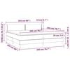 vidaXL Boxspring met matras stof lichtgrijs 200x200 cm