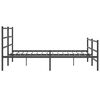 vidaXL Bedframe met hoofd- en voeteneinde&nbsp;metaal zwart 180x200 cm