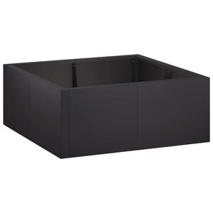 vidaXL Retentiewall 4 st 100 x 100 x 30 cm Staal Zwart