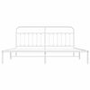 vidaXL Bedframe met hoofdbord metaal wit 193x203 cm
