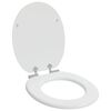 vidaXL Toiletbril met soft-closedeksel 2 st MDF wit