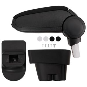 vidaXL Autoarmsteun 12x36x(33,5-48) cm ABS zwart