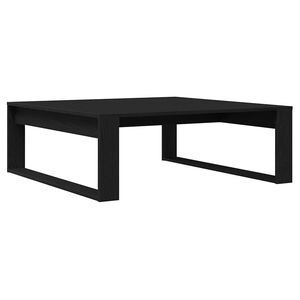 vidaXL Salontafel Zwart Eiken 100 x 100 x 35 cm Bewerkt hout