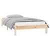 vidaXL Bedframe LED massief hout 75x190 cm 2FT6