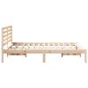 vidaXL Bedframe met hoofdeinde Bruin 135 x 190 cm Massief grenenhout