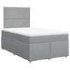 vidaXL Boxspring met matras stof lichtgrijs 120x200 cm