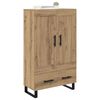vidaXL Highboard Artisan Eiken 69,5 x 31 x 115 cm Bewerkt hout