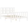 vidaXL Bedframe zonder matras massief grenenhout wit 140x190 cm