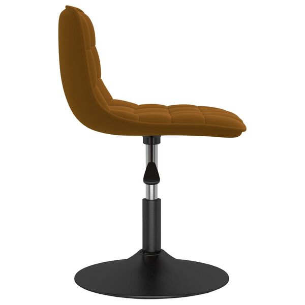 vidaXL Eetkamerstoelen draaibaar 4 st fluweel bruin