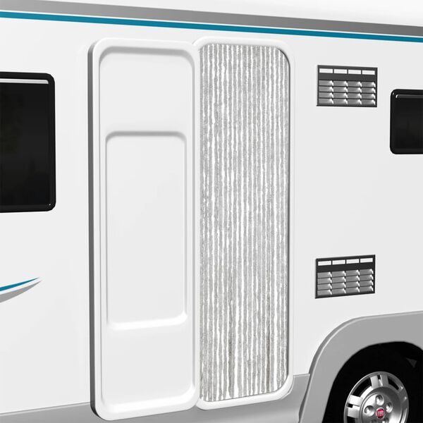 vidaXL Vliegengordijn 56x185 cm chenille grijs