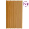 vidaXL Dakpaneel 36 pcs Naturel 80 x 45 cm Gegalvaniseerd staal