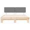 vidaXL Bedframe met Gevoerd Hoofdgedeelte Lichtgrijs 180 x 200 cm