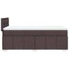 vidaXL Boxspring met matras stof donkerbruin 80x200 cm