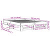 vidaXL Bedframe zonder matras hout gerookt eikenkleurig 120x190 cm