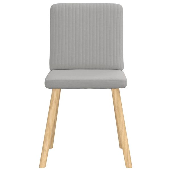 vidaXL Eetkamerstoelen 4 st stof wolk grijs