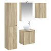 vidaXL Badkamerkastenset 5 pcs Sonoma Eiken 50 x 14,5 x 70 cm