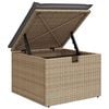 vidaXL 6-delige Loungeset met kussens poly rattan beige
