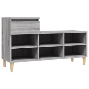 vidaXL Schoenenkast 102x36x60 cm bewerkt hout sonoma grijs
