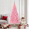 vidaXL Kerstboom met 300 LED met standaard Roze 180 cm PVC