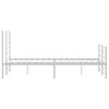 vidaXL Bedframe met hoofd- en voeteneinde metaal wit 120x200 cm