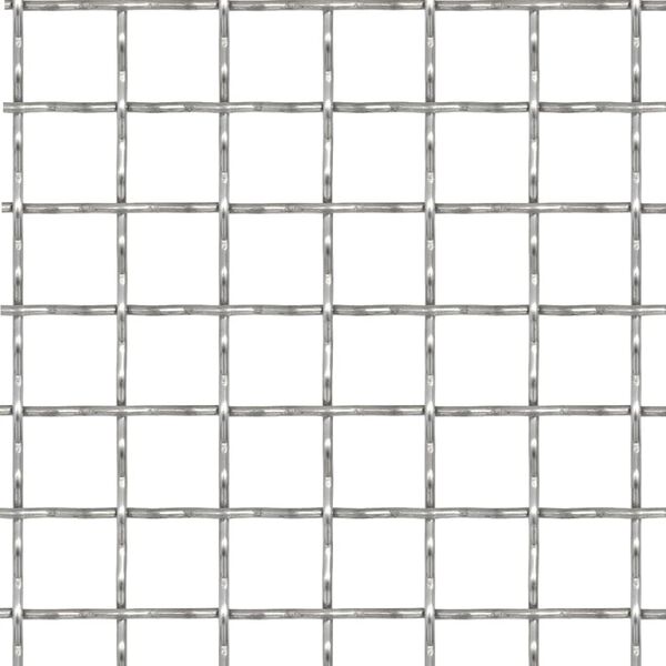vidaXL Draadhek geweven gaas 50x50 cm 11x11x2 mm roestvrij staal