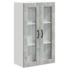 vidaXL Wandglas cabinet LUCCA Betongrijs 60 x 31 x 100 cm Bewerkt hout