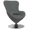 vidaXL Eivormige stoel Donkergrijs 63 x 73 x 90 cm Stof