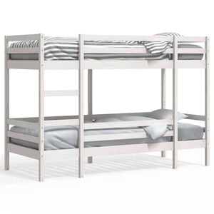 vidaXL Stapelbed 90x190 cm massief grenenhout wit