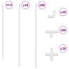 vidaXL PVC Pijp 12 pcs Wit 12,2 x 1,8 x 500 mm PP en PE
