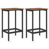 vidaXL Barkruk 2 st Oud hout 40 x 32 x 64 cm Bewerkt hout