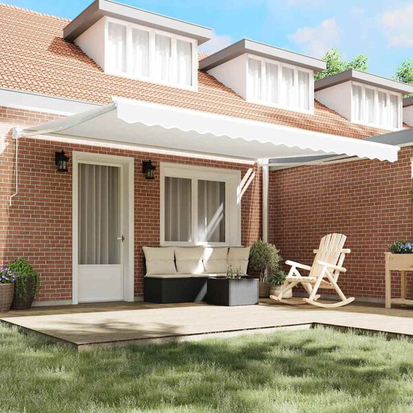 vidaXL Markies Wit 450 x 300 x 165 cm Polyester en Metaal