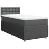 vidaXL Boxspring met matras stof donkergrijs 90x200 cm