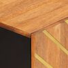 vidaXL Dressoir 60x33,5x75 cm massief mangohout bruin en zwart