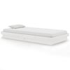 vidaXL Bedframe massief hout wit 100x200 cm