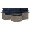 vidaXL Tuin Sofa Set 5 st Grijs poly rattan