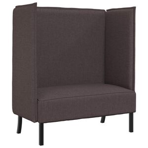 vidaXL Hoge Rug Bank 101cm Donkerbruin Stof