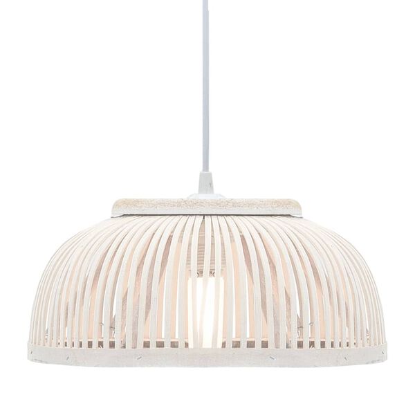 vidaXL Hanglamp halfrond 40 W E27 30x12 cm bamboe