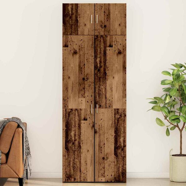 vidaXL Opbergkast 3 pcs Oudhout