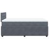 vidaXL Boxspring met matras fluweel donkergrijs 120x200 cm